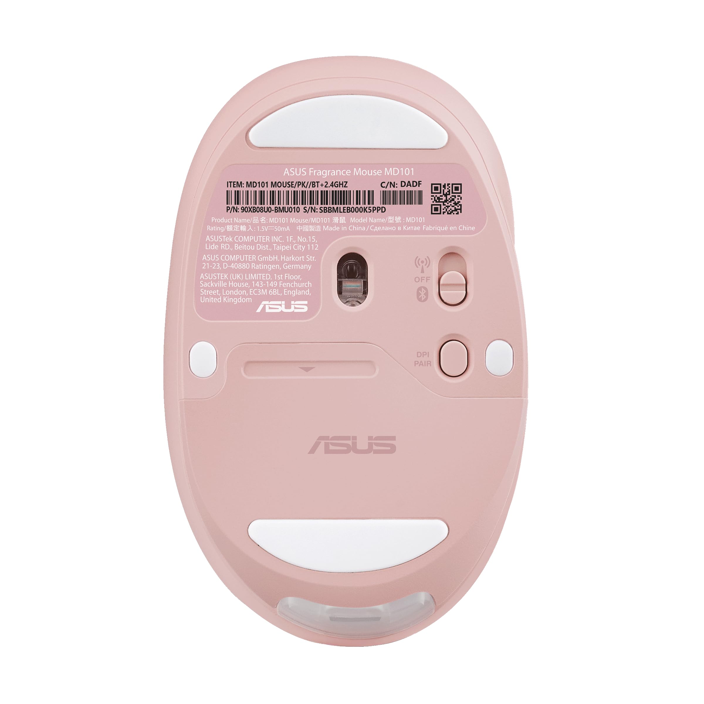 Asus - Souris MD101 Argile Rose sans Fil