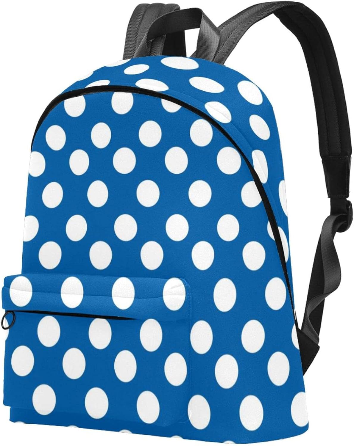 blue and white backpack