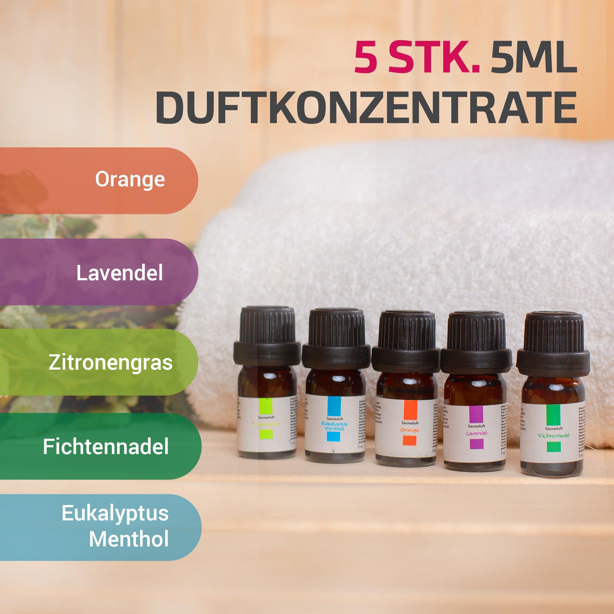 SULENO Saunazubehör-Set KJELL 9-teilig, inklusive Aluminium-Aufgusskübel & | Schöpfkelle mit Bambusgriff, Sauna-Thermometer & Hygrometer, Sanduhr & 5 Saunaöle