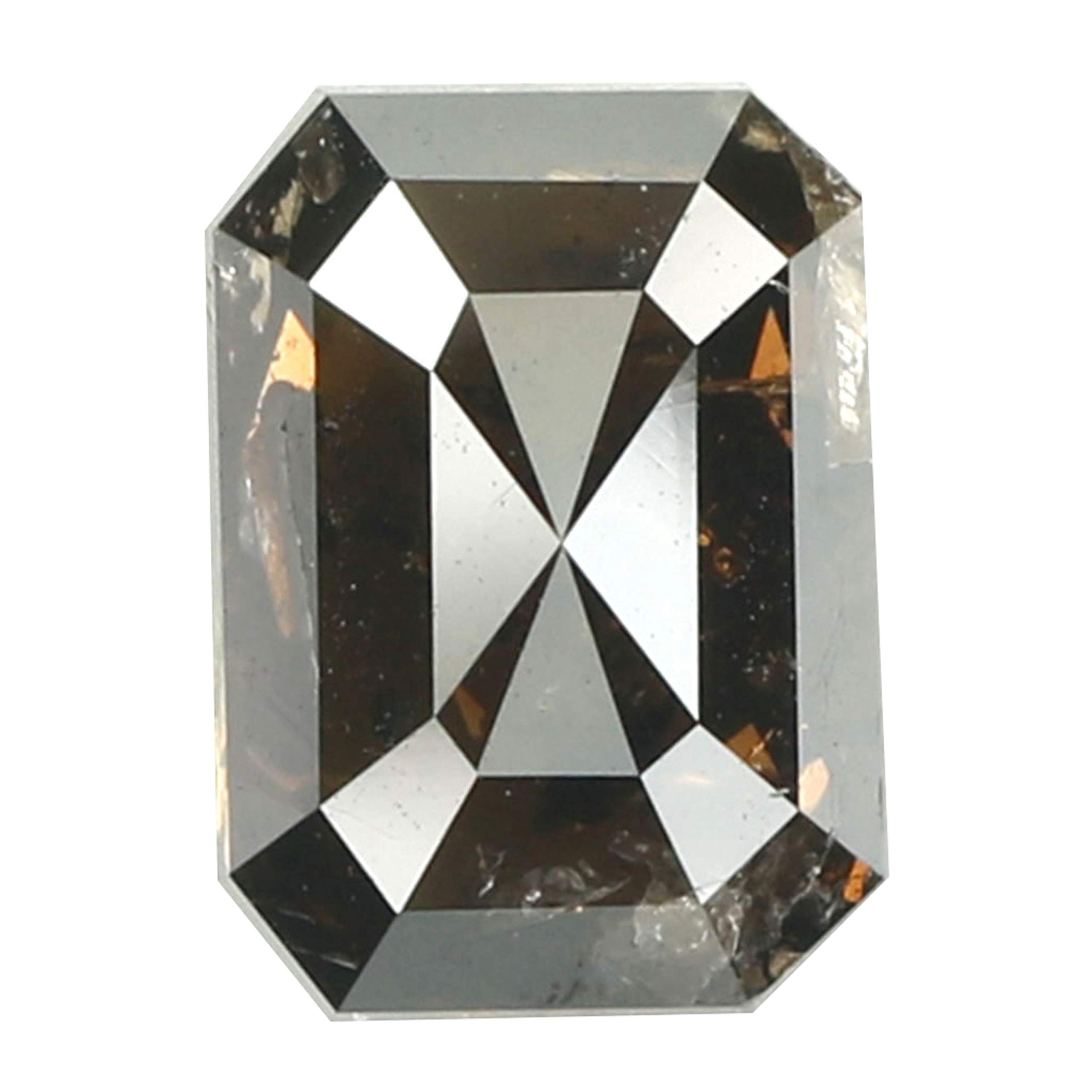 1.93 Ct Natural Loose Emerald Cut Diamond Brown Color Emerald Diamond 8.40 MM Natural Loose Diamond Brown Color Emerald Cut Diamond QL9595