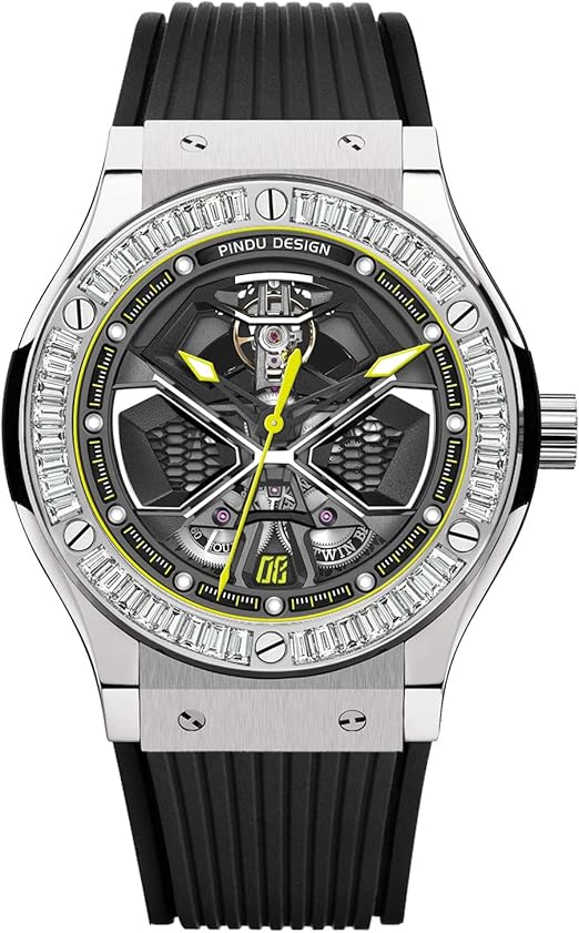 PINDU Automatic Watches for Men, Skeleton Watches for Men
