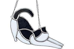 Black Cat Stained Glass Window Decor: A Purrfect Addition to Your Home