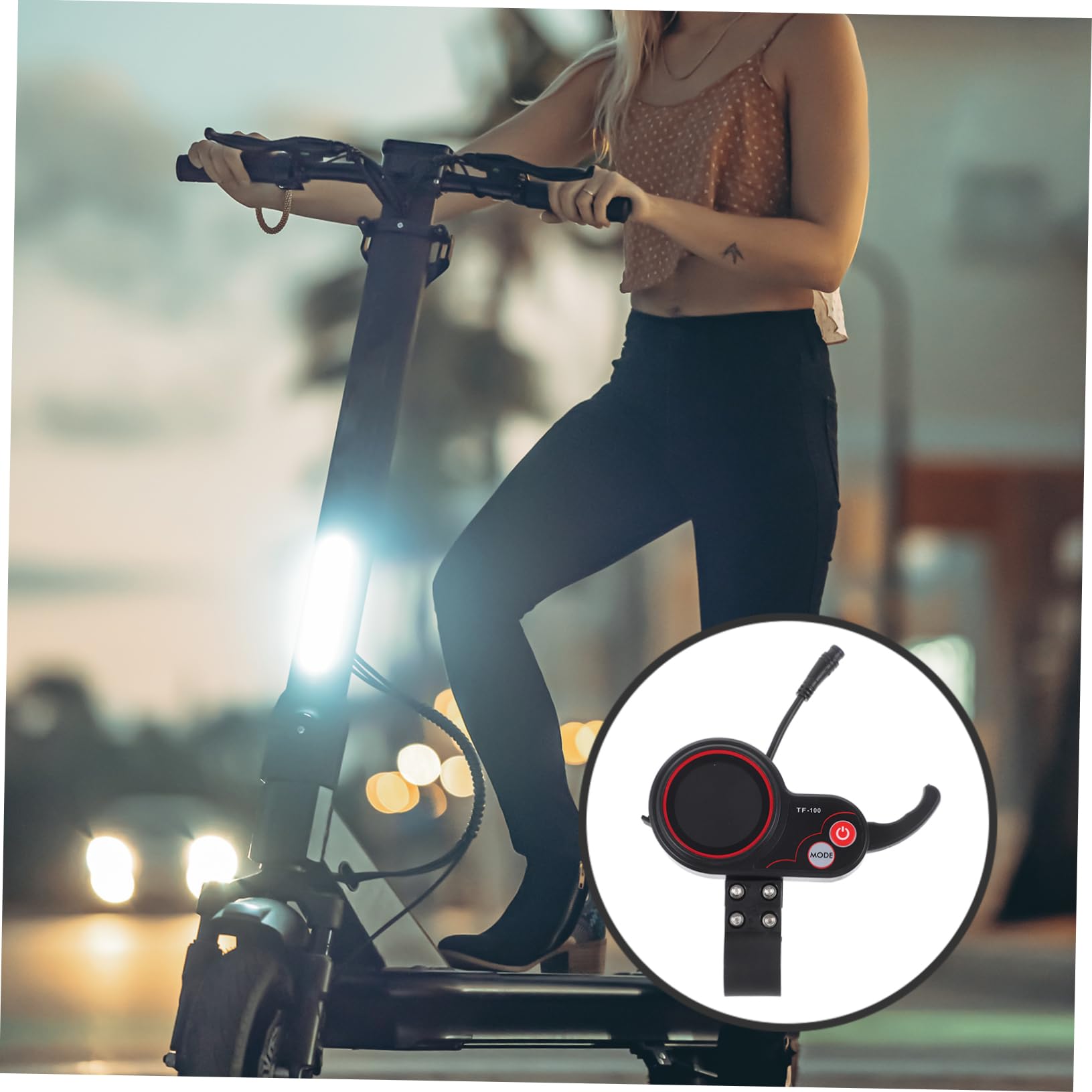 Abaodam Display Per Monopattini Elettrici Pannello Espositore Sei Pin Ricambio Per Scooter Compatibile Manubrio Visualizza Velocità Durata Batteria e Dettagli Essenziali Per Guida Sicura