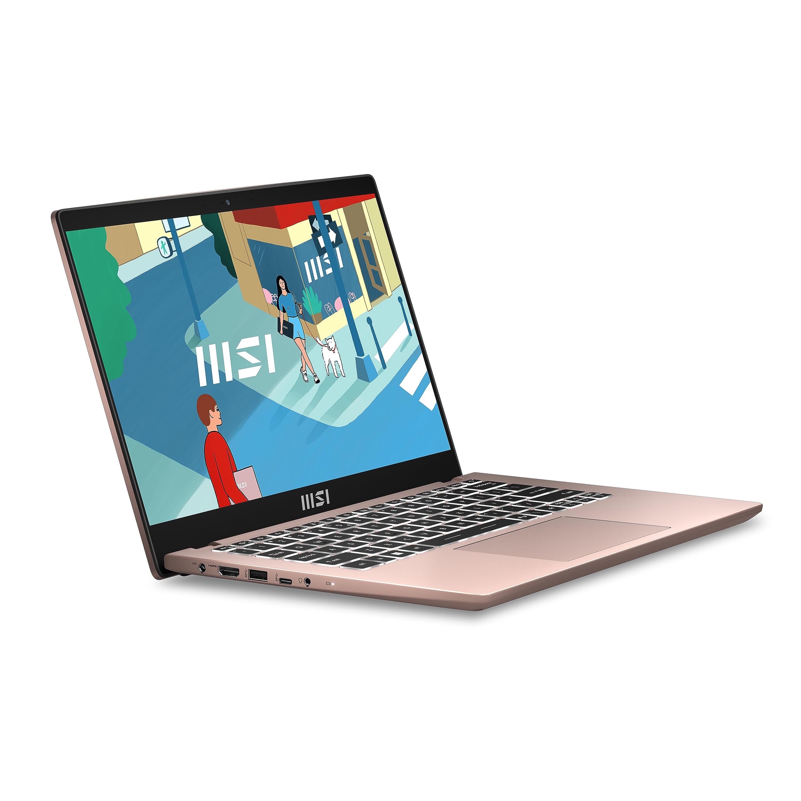 msi Modern 14 C13M-696IT, Notebook 14" Full-HD 60Hz, Intel i5-1335U, Intel Iris Xe, 8GB RAM DDR4, 512GB SSD M.2 PCIe 3, Win 11 Home [Layout e Garanzia ITA] Rosa