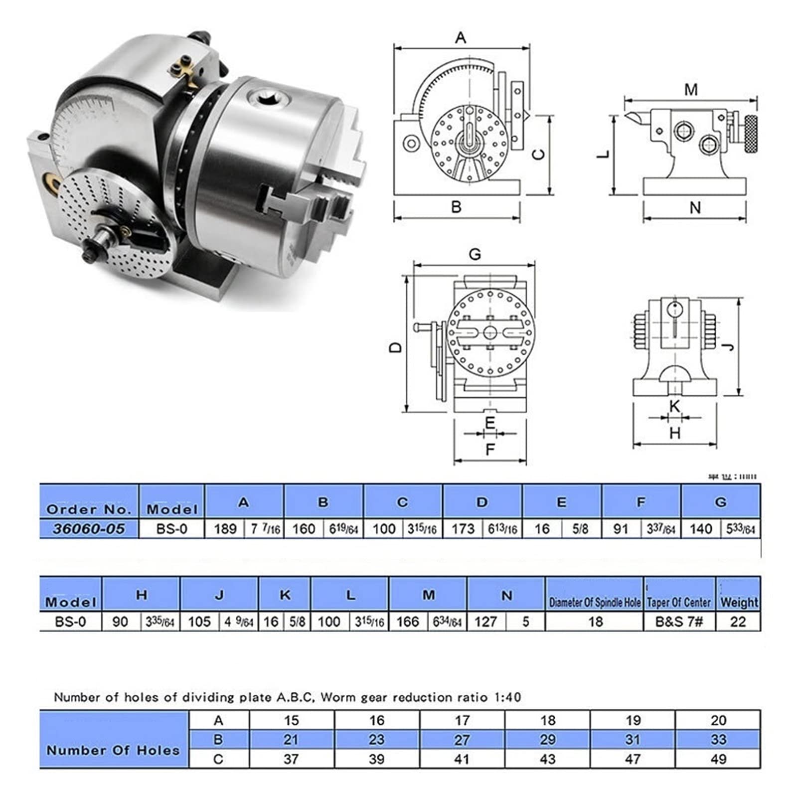 Silnik krokowy, Uniwersalna głowa podziału BS-0 4 Cale CNC Oś obrotowa 3 szczęka 100 mm 125 mm chuck CNC Ogonstock dla CNC ROUTER Tabela obrotowa