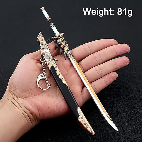 Miniatura 5 de 8.7 pulgadas Monster Hunter World Iceborne Monster Rathalos Sword Metal Arma Modelo Colección