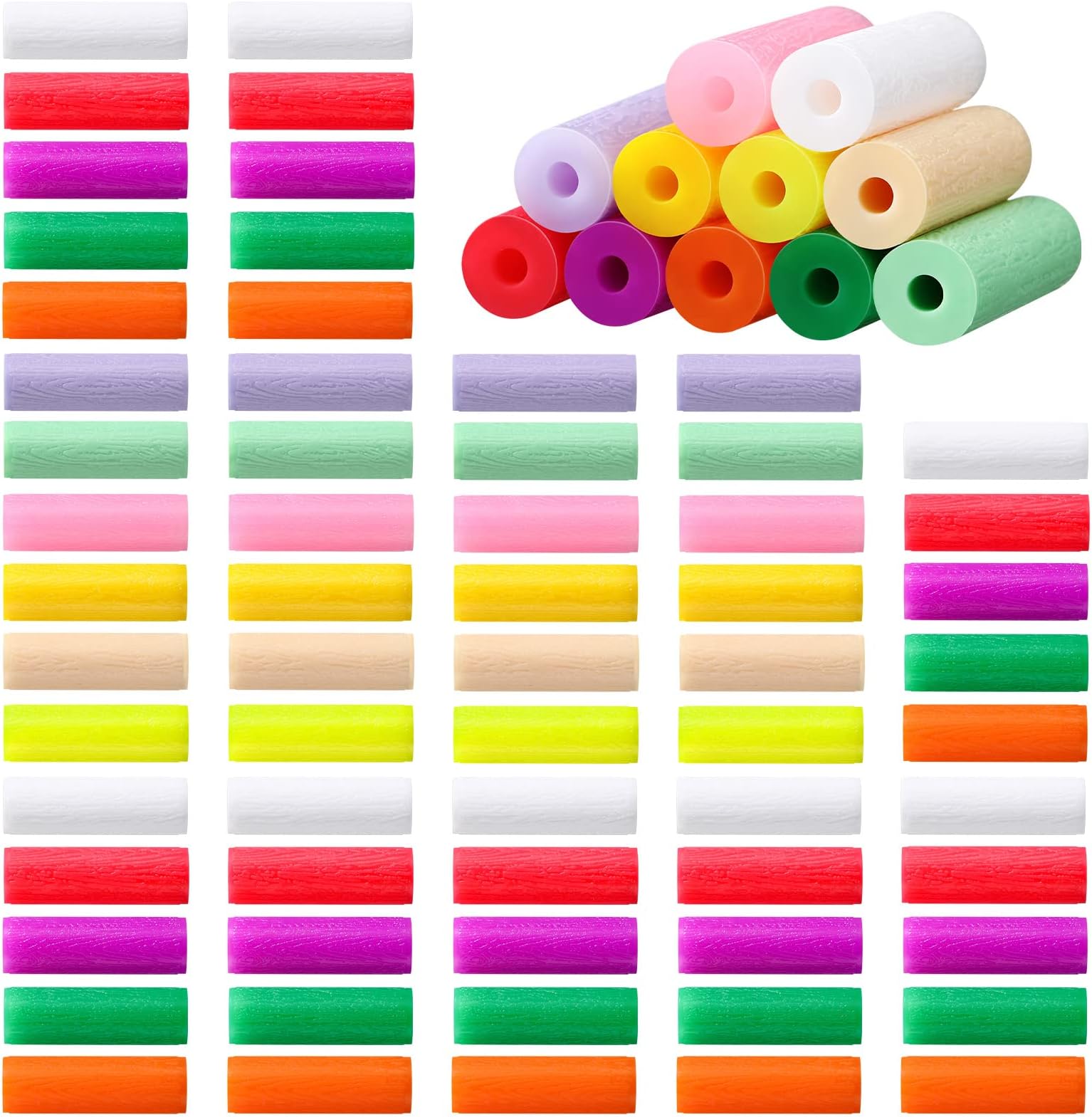 110 Pcs Aligner Chew for Aligner Tray Seaters Silicone Chompers Teeth Dental Invisible Accessories, 11 Colors and Flavors