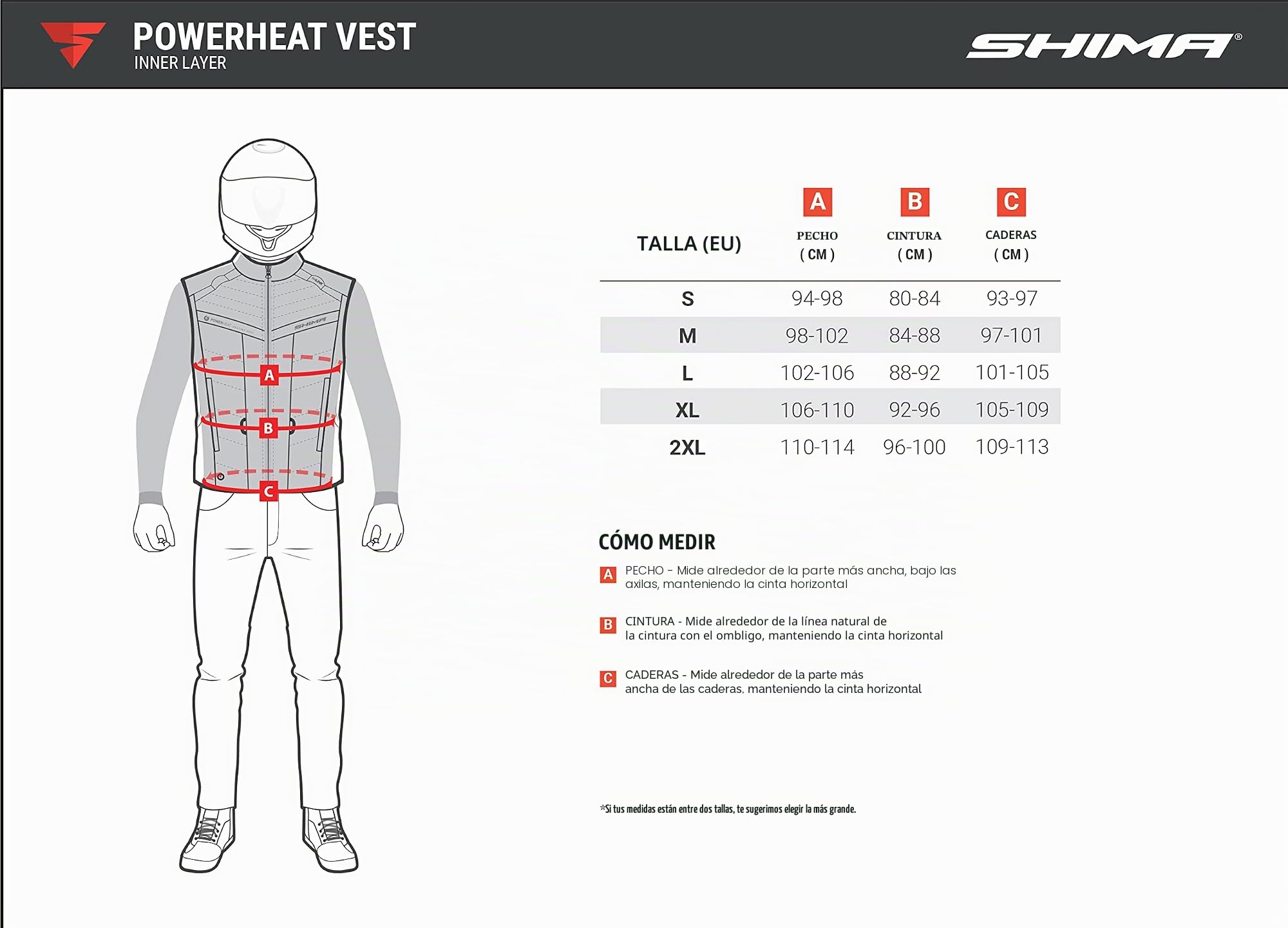 SHIMA Powerheat Vest Chaleco Unisex adulto