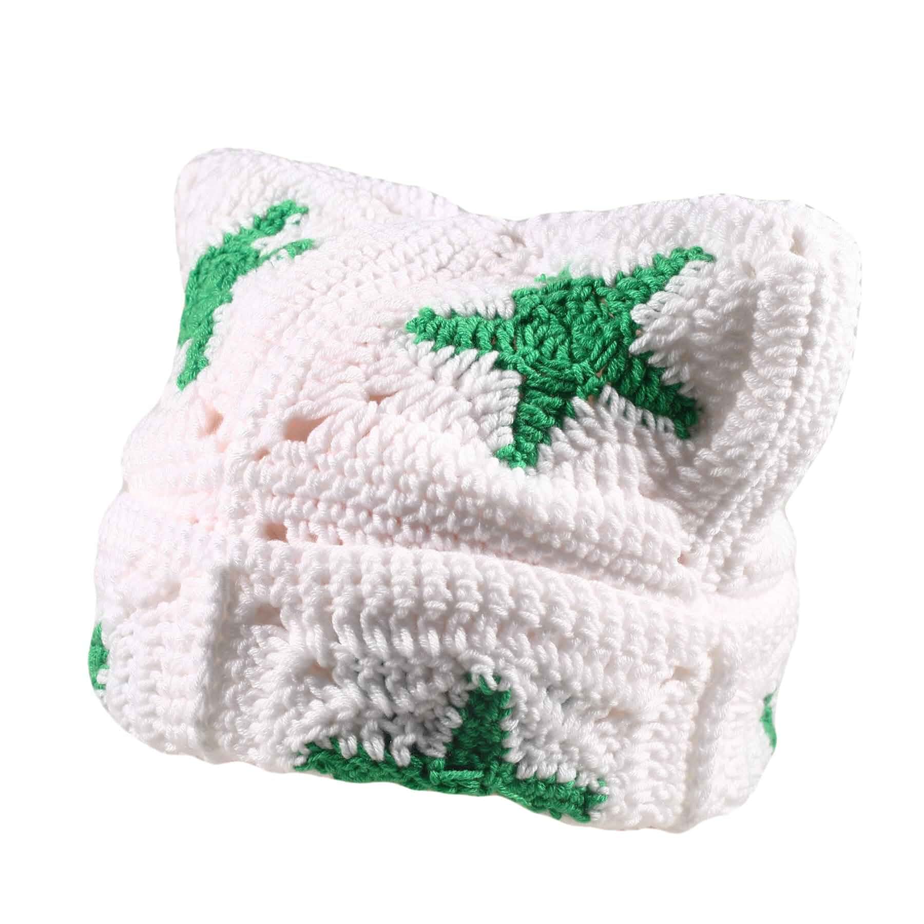 Crochet Hat for Women Cute Beanie Hat Cat Ears Cap Four Seasons Handmade Knitted Kawaii Slouchy Mixed Color