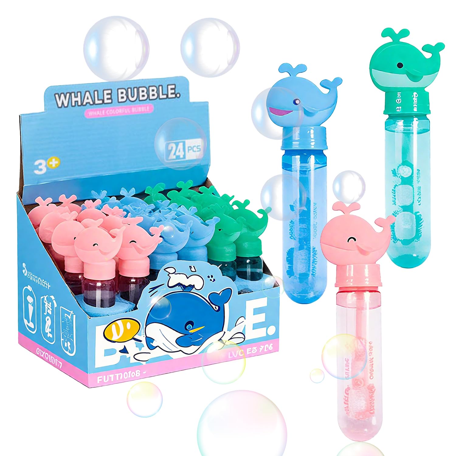 Juego de Burbujas de jabón para niños,24 Piezas Mini pompas de jabón,Barra para niños,pompas de jabón para Bodas,Regalos de Burbujas,Burbujas Coloridas,Juego de Burbujas de jabón