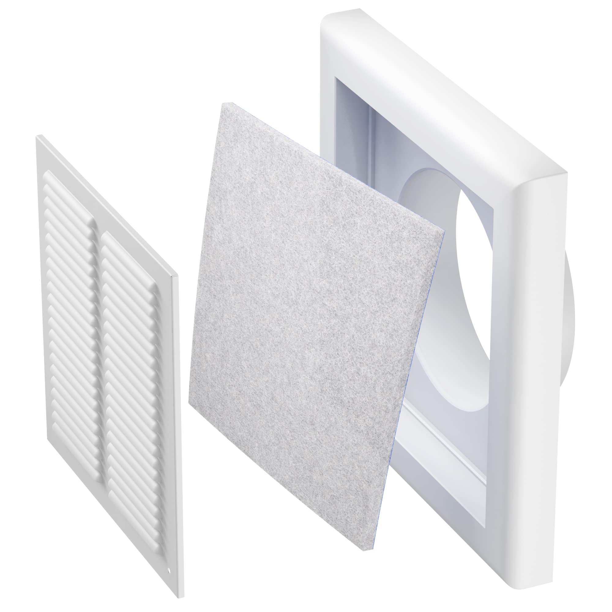10 x zestaw filtrów zamiennych pasuje do wentylatora LIMODOR Limot Compact 60, 60-30,100-238 x 238 mm/grubość filtra ok. 17 mm - wentylator łazienkowy filtr kurzu do F/M nr art.: 00070