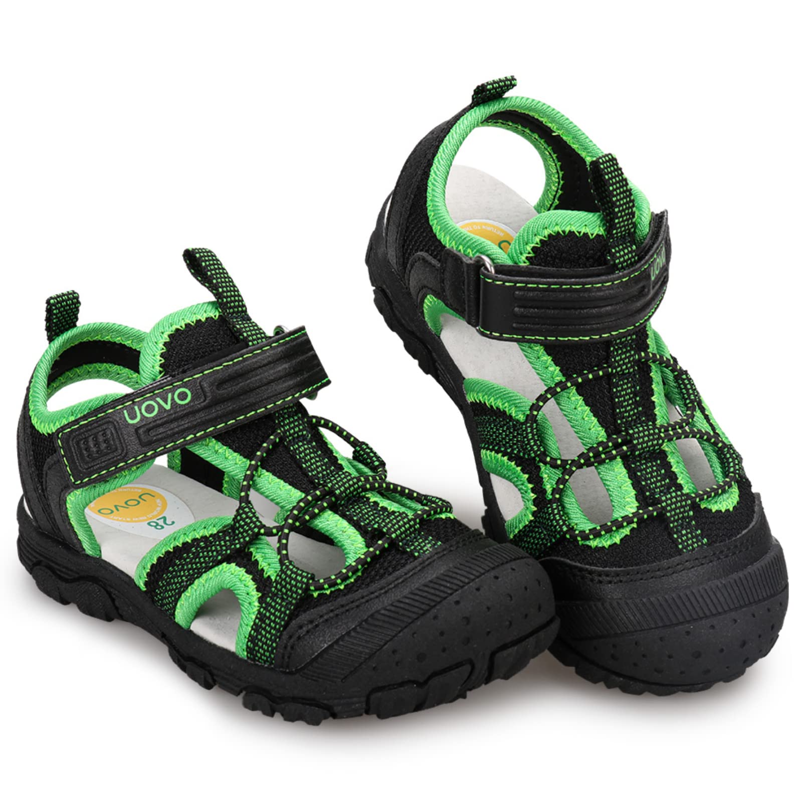 Chicos Sandalias Niños Trekking Senderismo Sandalias Cerrado Toe Atlético Verano Zapatos para Playa, color Negro, talla