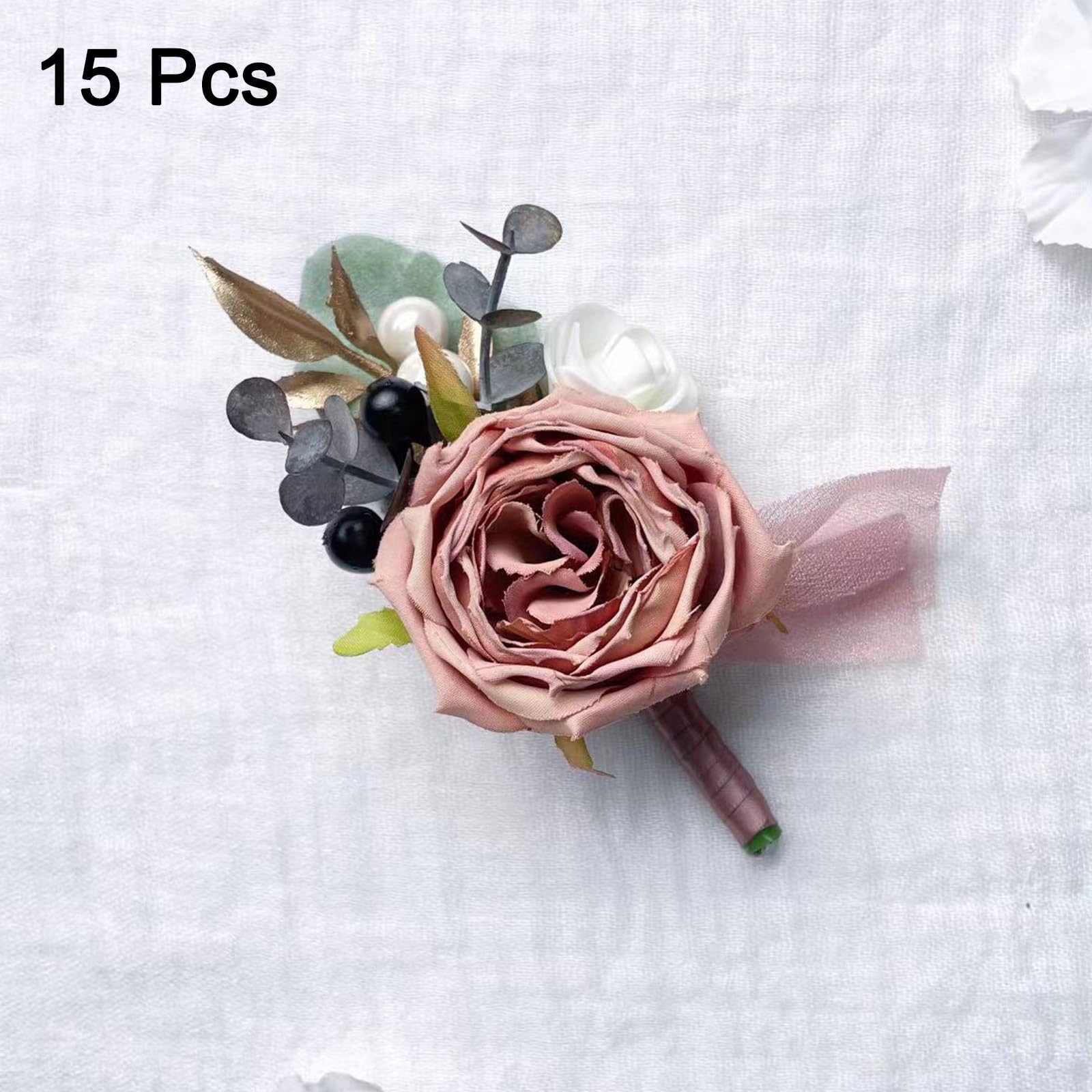 Corsages bloemen, Bourgondische corsages voor mannen bruiloft, Corsage voor bruiloftsfeest, herfst vintage rustiek huwelijksfeest Joberio