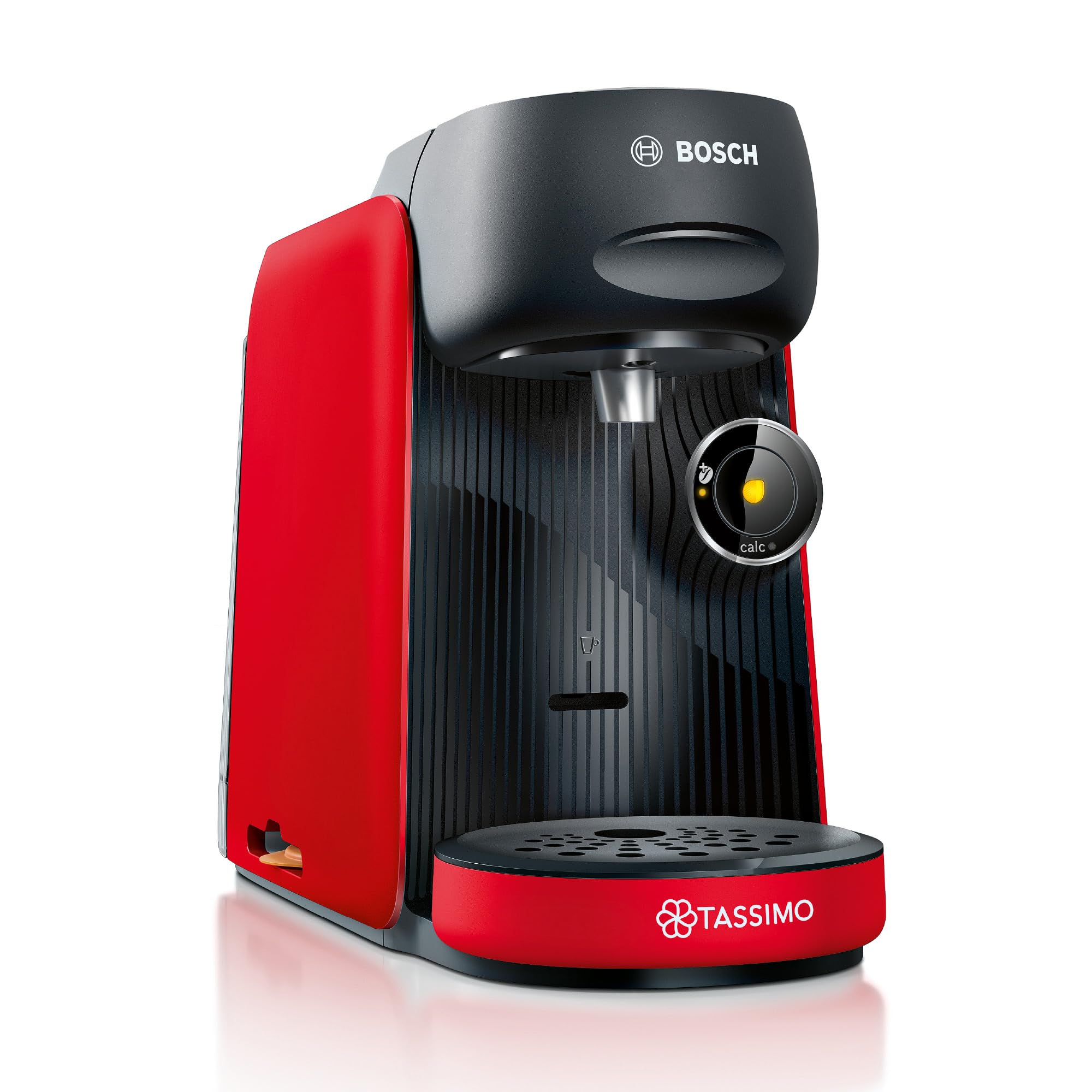 Bosch Machine à café multi-​boissons Tassimo Finesse friendly, TAS163E, plus de 70 boissons chaudes, IntensityBoost, cafétière à dosettes, Intellibrew, rouge