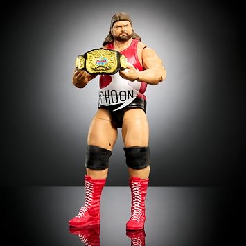 Mattel WWE Elite Action Figure & Accessories, 6-inch Collectible Typhoon with 25 Articulation Points, Life-Like Look & Swappable Hands
