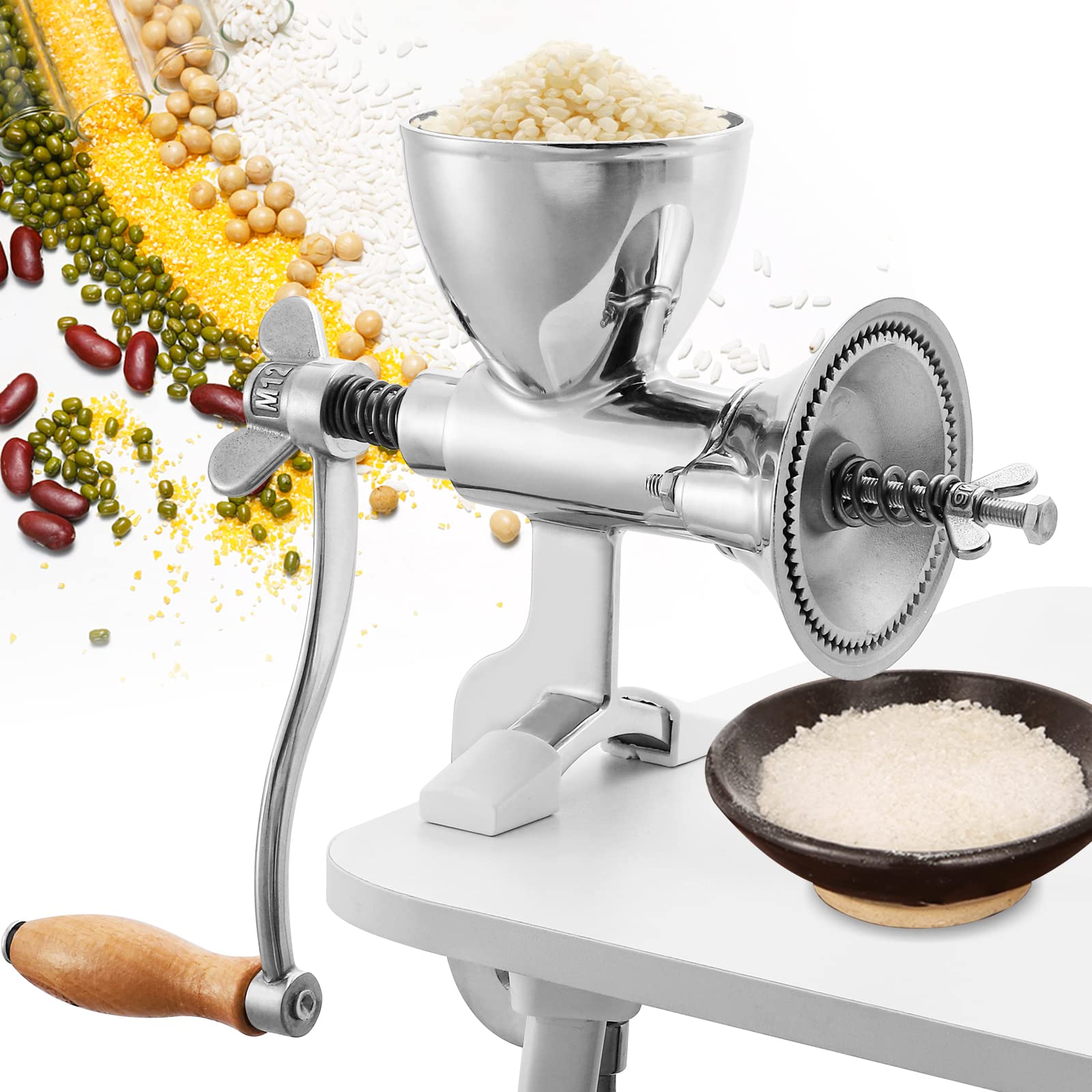 grinding wheat in coffee grinder