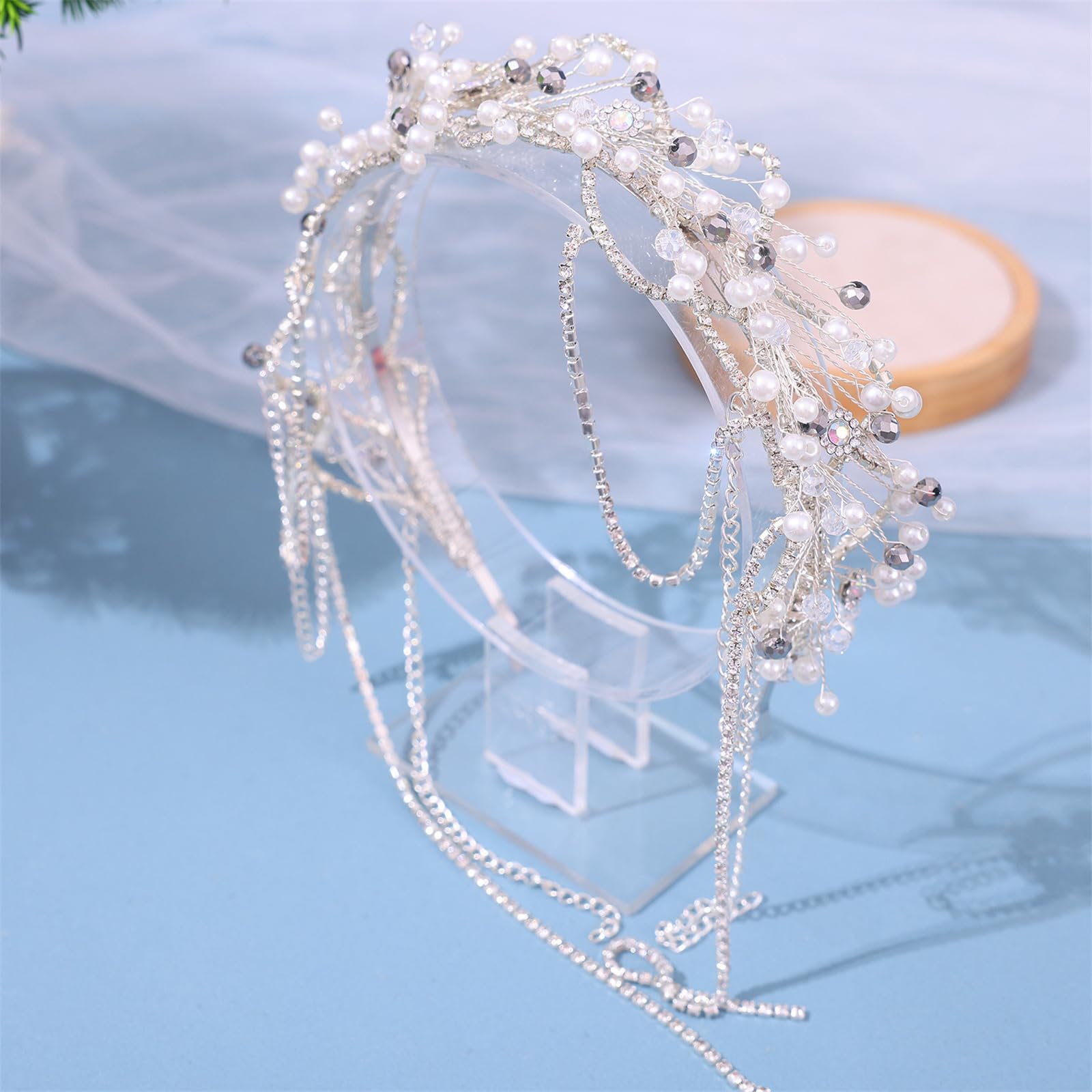 Accessorio per capelli alla moda per matrimonio, elegante fascia per capelli da sposa, accessorio alla moda per feste ed eventi, splendido gioiello alla moda