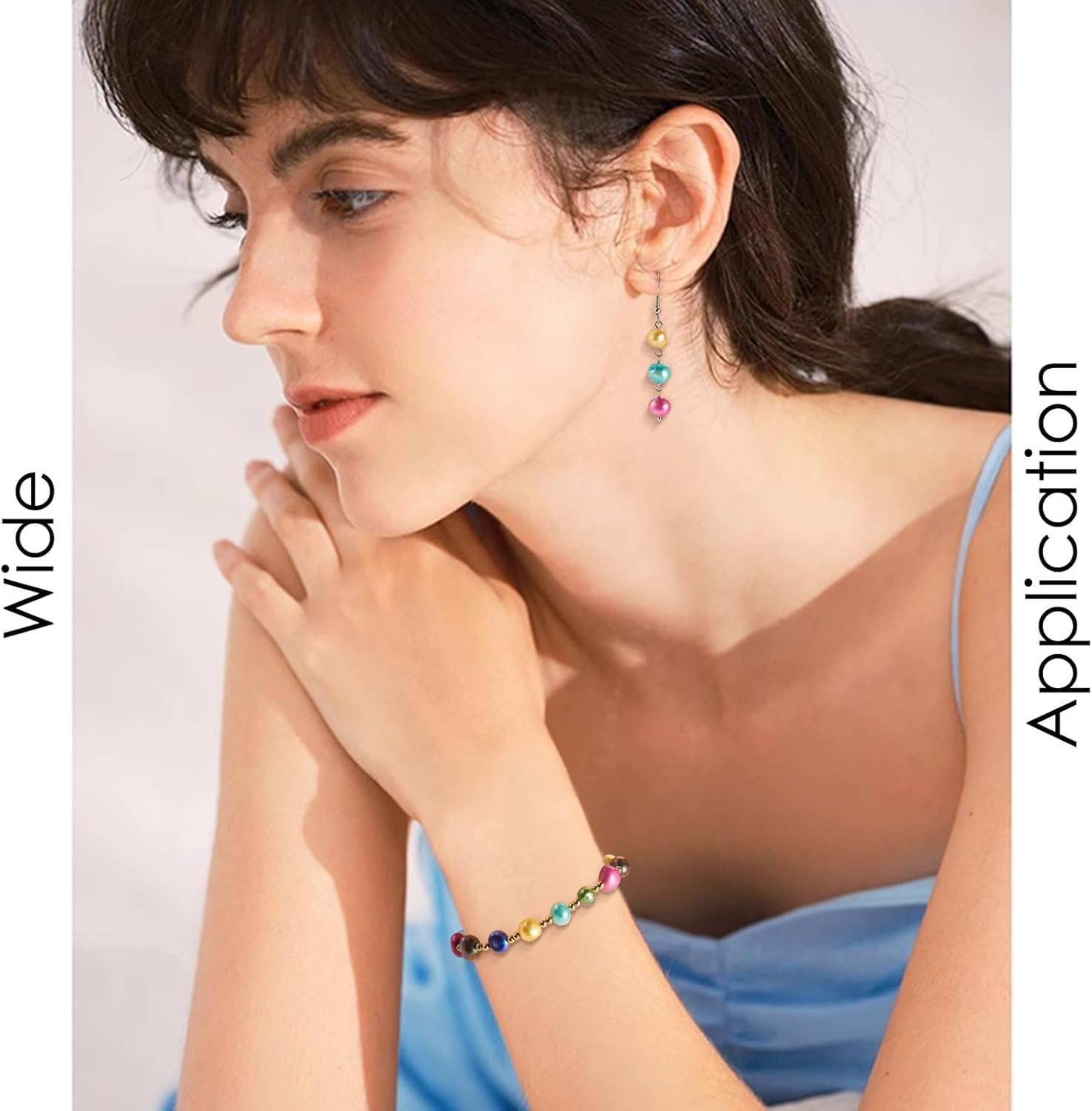 Cheriswelry Natural Pearl Beads Cultured Freshwater Pearl Loose Spacer Beads Strand 7-8mm for DIY Necklace Earring Bracelet Jewelry Making Beading Crafts Supplies - Image 3