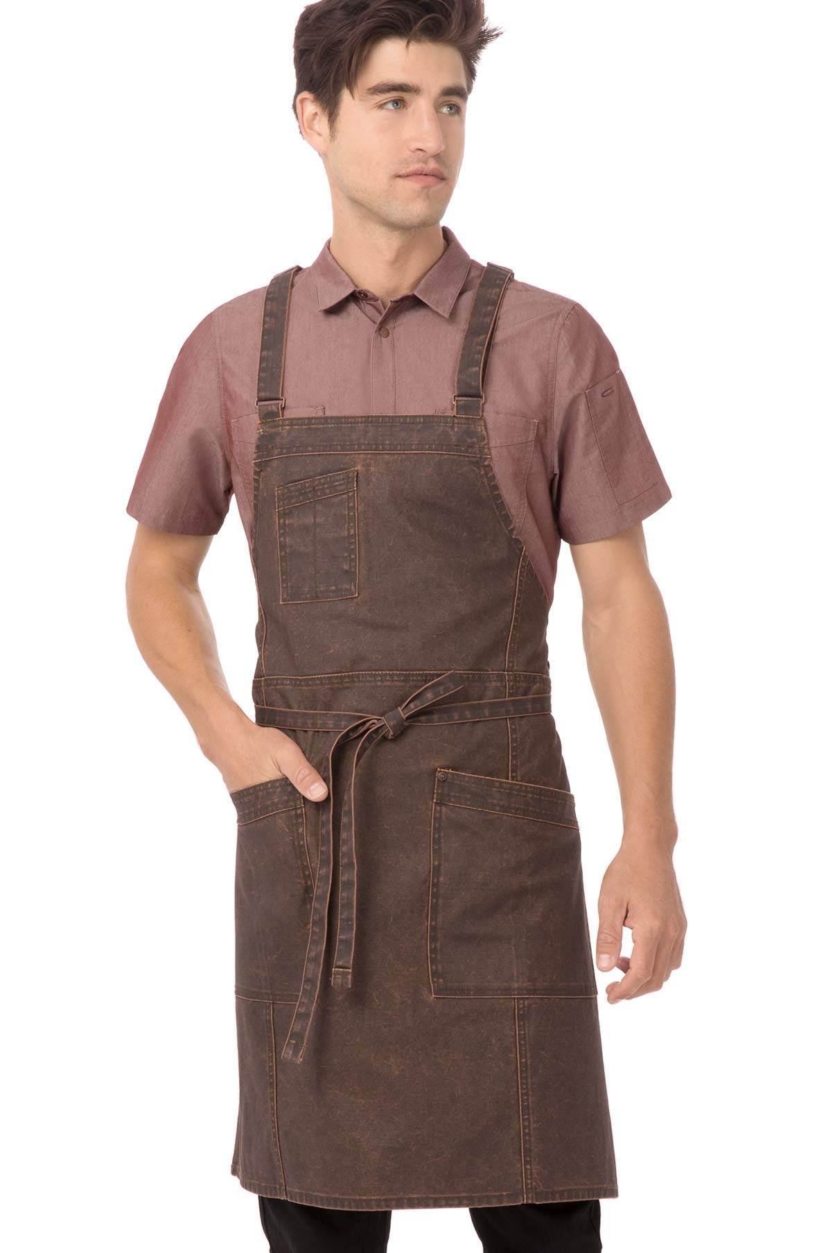 Chef WorksUnisex Denver Cross-back Bib Apron Work Utility Apron