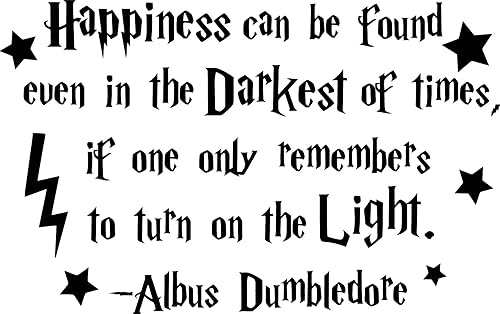 La felicidad se puede encontrar en el más oscuro de los tiempos, etiqueta engomada de la pared, letrero de cita, cine, teatro, vinilo para