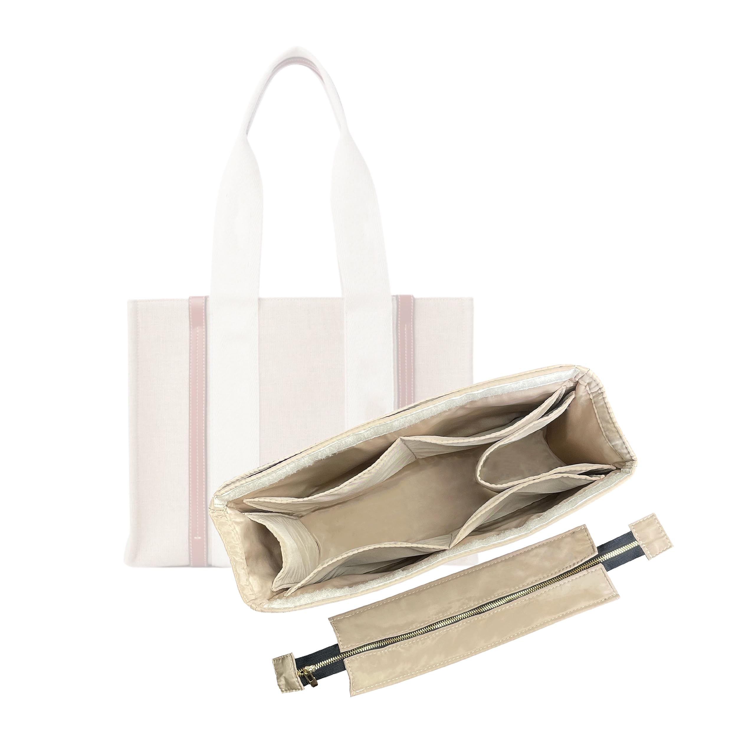 Divitize Premium Purse Organizer compatible with Chloe Woody Tote Insert, Handmade Waterproof Nylon Insert fits Small/Medium/Large Tote, Perfect Fit (