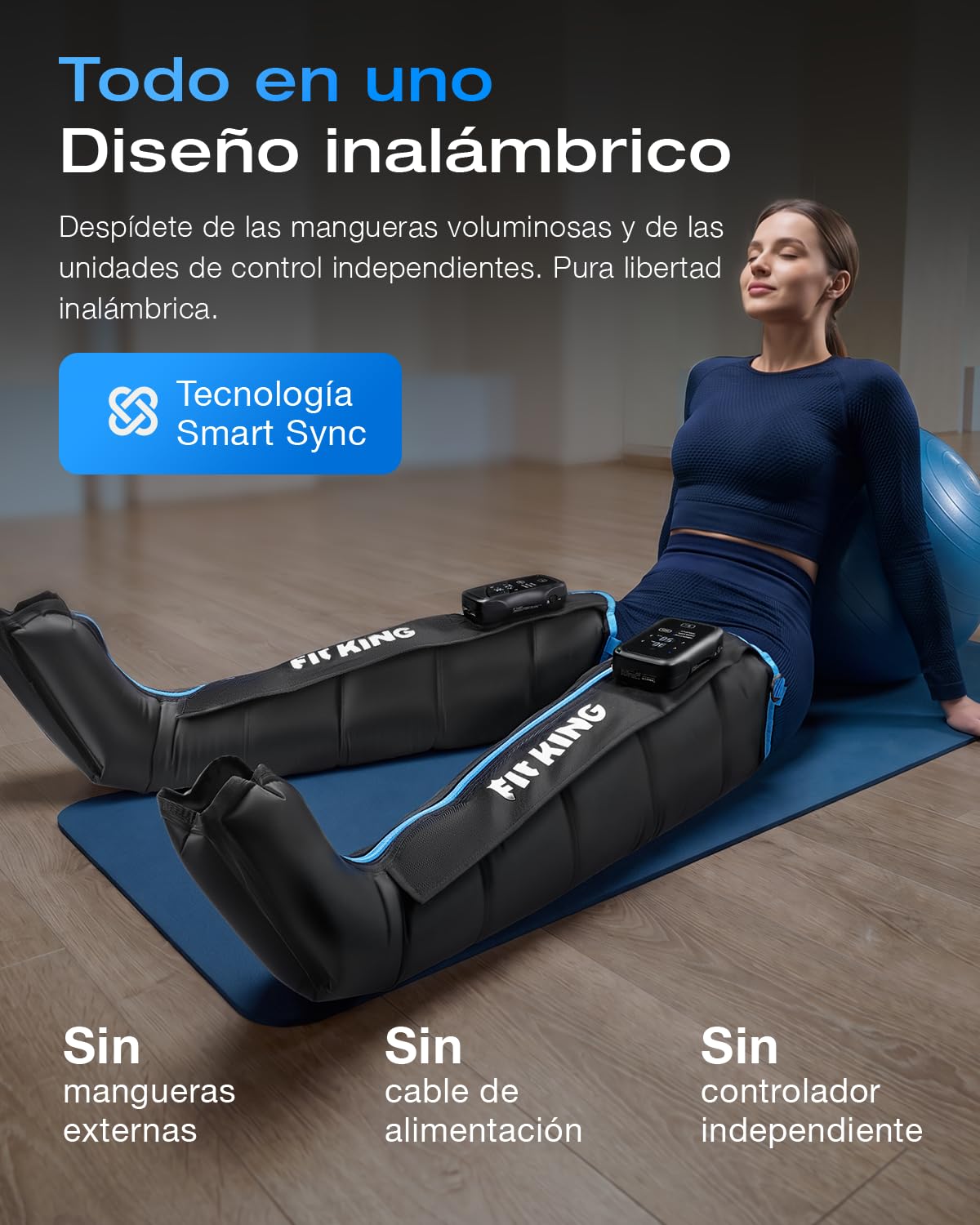FIT KING Inalámbricas Botas Presoterapia Para Casa Sincronización Bluetooth