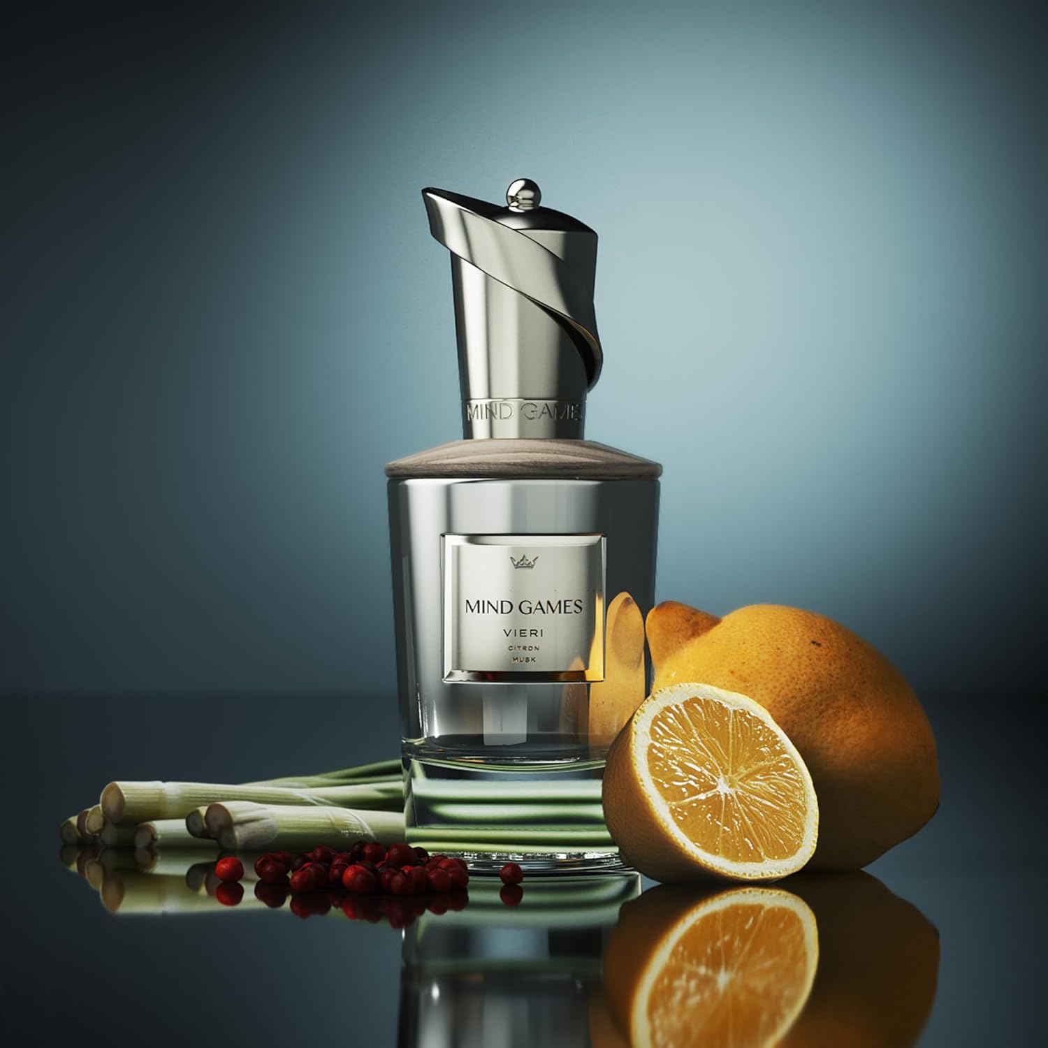 MIND GAMES Vieri - Luxury Perfume with Notes of Lemon, Musk, Peony & Amberwood - Elegant Extrait de Parfum for Women & Men - Citrus & Woody Perfume - 100 mL/3.4 oz - Image 2