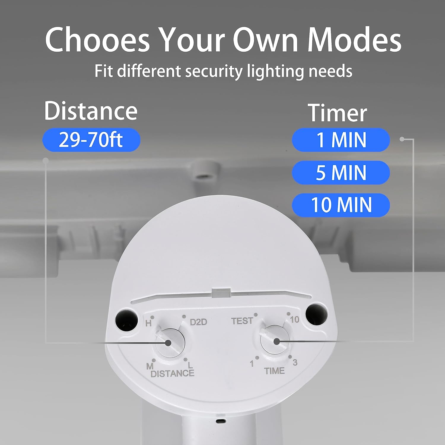 Upgraded 3 Head LED Security Lights with Motion Sensor, 40W, 3800LM, Motion Security Light, 5000k, ETL Water Resistant, Motion Detected Flood Light for Garage, Yard, Porch 2-Pack (White)