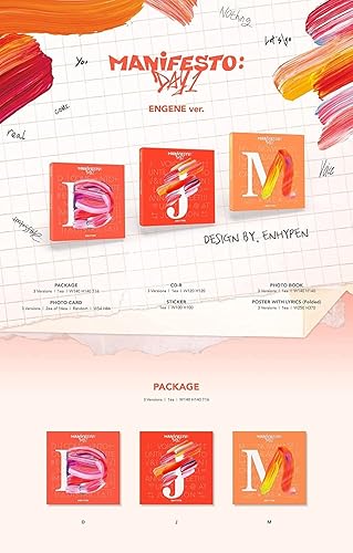 Vista 2 de Kakao M ENHYPEN - Manifiesto : Día 1 ENGENE Versión CD (M: ENGENE ver.)