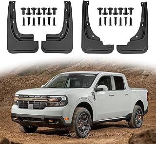 4pcs Black Mud Flaps, Splash Guard Front & Rear Mud Guard Compatible with Ford Maverick 2022 2023-No Drilling Required Exterior Accessories Splash Guard