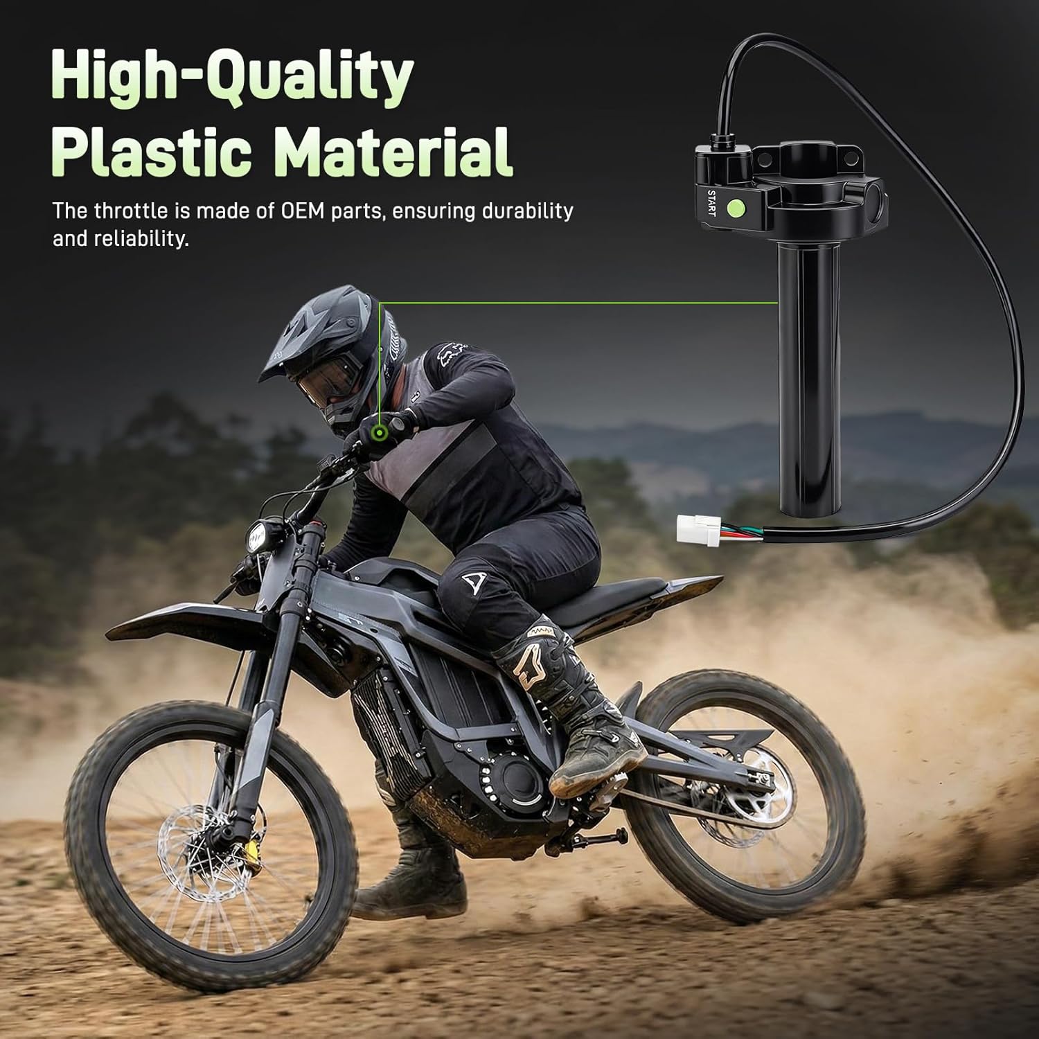 JERBOR Throttle Twist Grip for Talaria Sting MX5/MX5 PRO, OEM Full Twist Throttle for Taparia, Sturdy Handlebar Speed Gas Handle, Motorcycle Accessories for Talaria