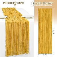 Vista 190 de Showgeous 10 Pack Baby Pink Cheesecloth Table Runner 10FT Long Semi-Sheer Gauze Table Runner Boho or Rustic Wedding Decor for Wedding Decor Arch