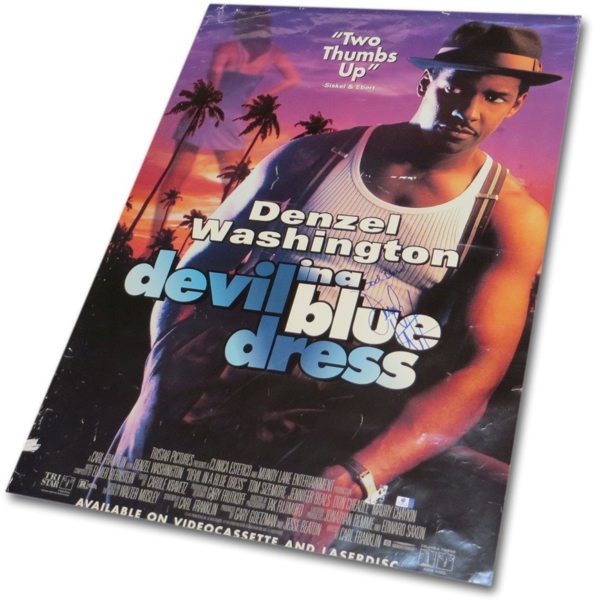Denzel Washington Signed Autographed Movie Poster Devil in a Blue Dress GV862929 at Amazon's Entertainment Collectibles Store