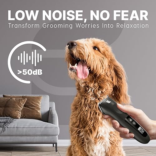 Miniatura 3 de Cortapelos para perros con 3 niveles de velocidad, hoja de titanio, batería de 2200 mAh, 7000 RPM, para abrigos gruesos, unisex, para perro/gato,