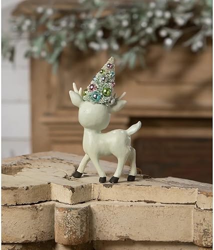 Miniatura 2 de Bethany Lowe Figura de reno acuático con árbol