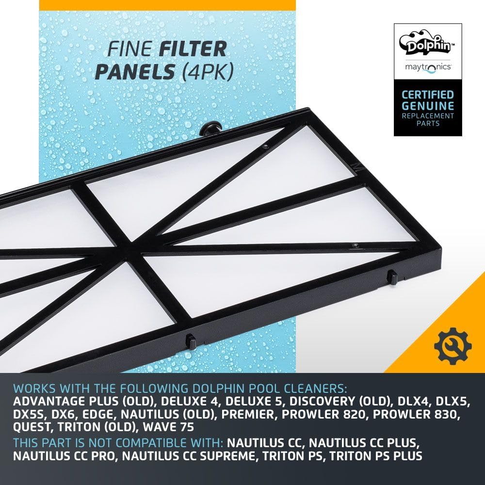 Dolphin Genuine Replacement Part — Fine Filter Panels (4PK) — 9991408-R4