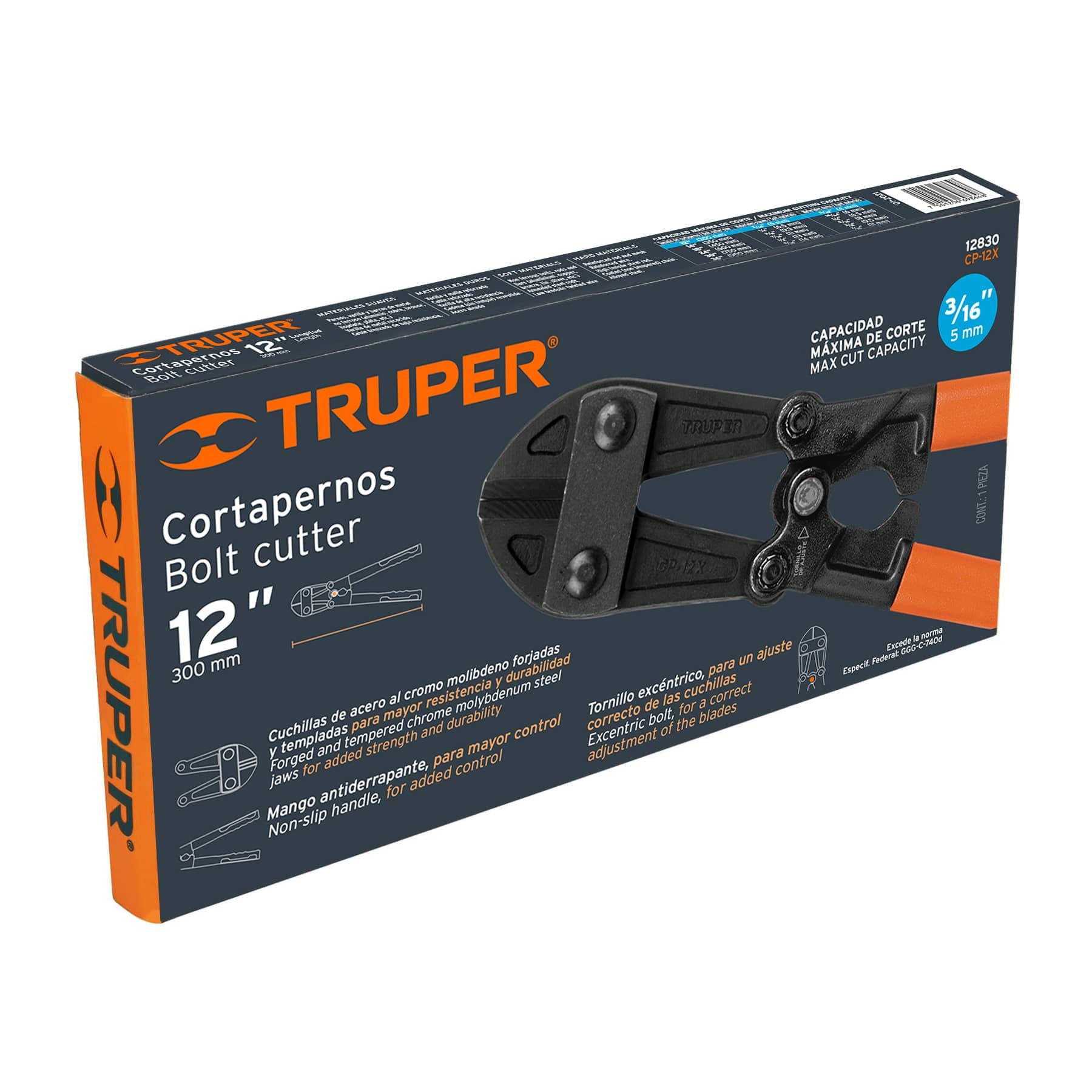 TRUPER CP-12X Profesjonalne przecinaki do śrub 30 cm