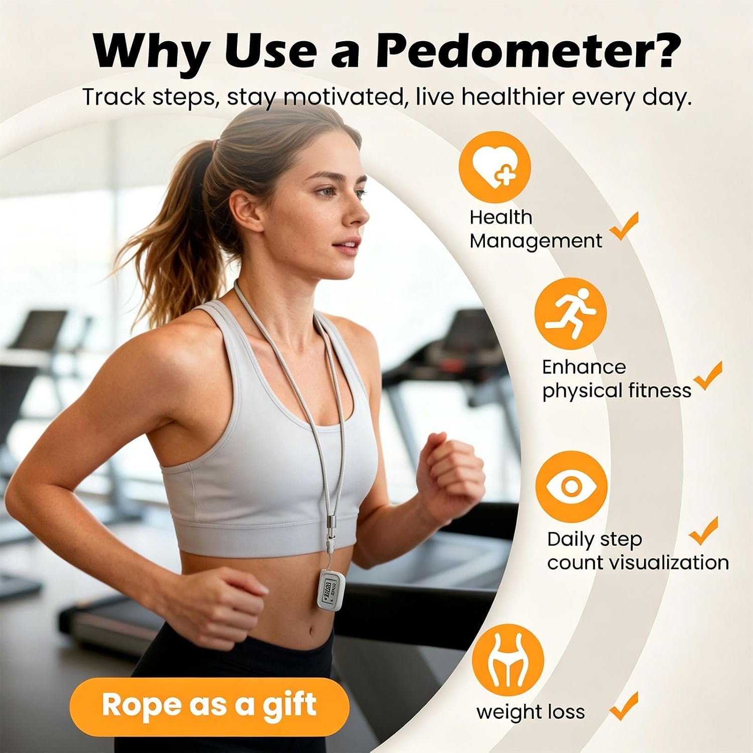 Portables Pedometer Durability Low Energy Consumption Step Counter Simple Operations for Outdoor Activity Walking Step Counter