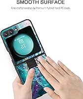 Vista 8 de BENTOBEN Funda para Samsung Galaxy Z Flip 5, ajuste delgado, que brilla en la oscuridad, suave y flexible, con anillo, a prueba de golpes