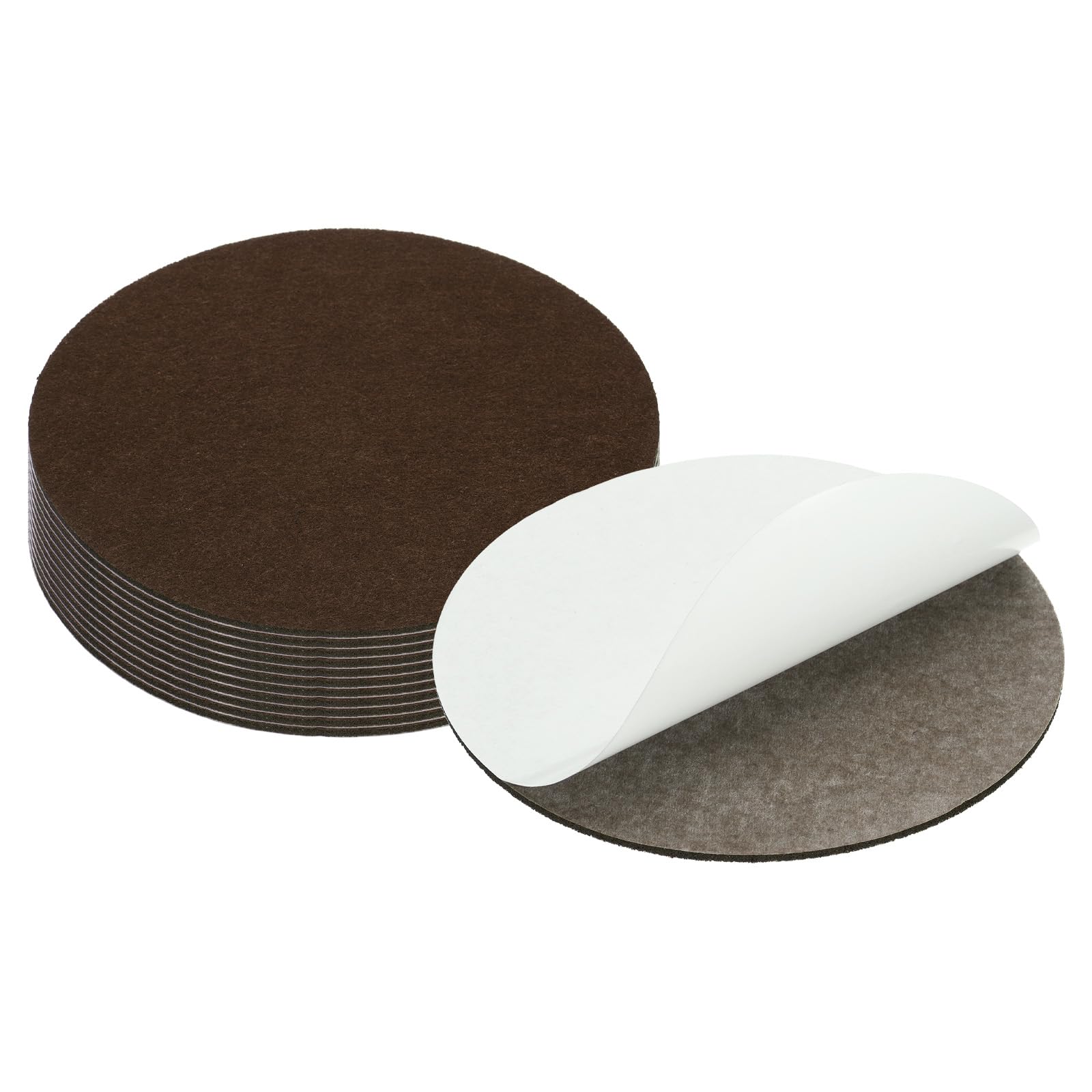 Base de lampe en feutre de 7.5 pouces PATIKIL, lot de 12 patins adhésifs marron de 3mm