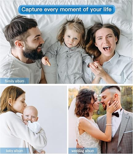 Miniatura 7 de Popotop Álbum de fotos autoadhesivo con ventana de visualización de imágenes, 40 páginas, álbum de recortes para fotos de 4 x 6, 8 x 10, cubierta de