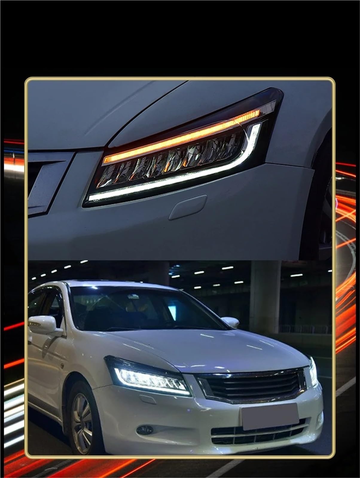 Gruppo Faro per Auto Accord G8 2008-2013, Ricambio per Auto, Gruppo Faro DRL, luci di direzione dinamiche, fari Anteriori