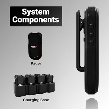 PagerTec TrackStaff V3 Wireless Paging Calling System (Server Paging) for Restaurants, Hospitals, Office & Hotels, Long Range Pagers Up to 1/2 Miles (Set of 16 Pagers)