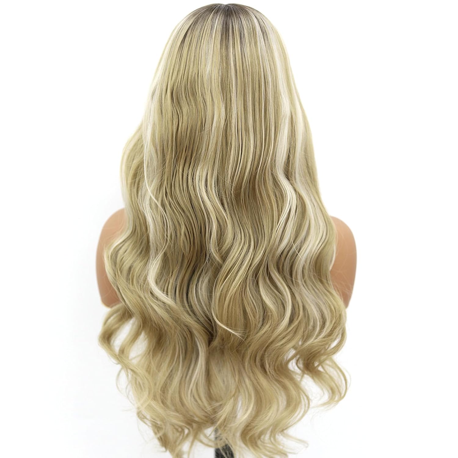 ANDRIA 13x6 HD Lace Front Wig Body Wave, Dirty Blonde Highlight, 26" | Glueless, Pre Plucked, 250 Density, Synthetic With Baby Hair, For Black Women
