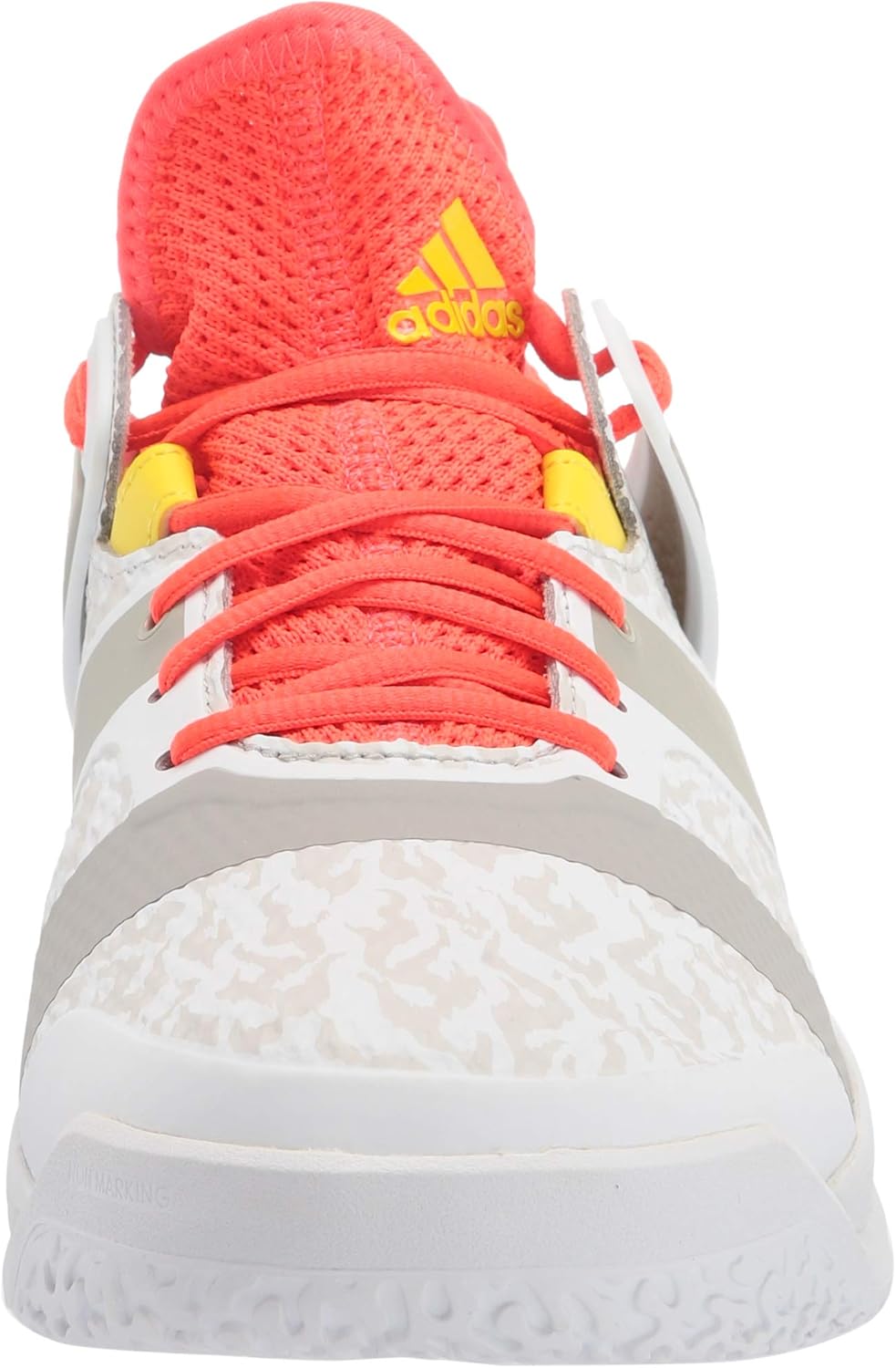 adidas Men's Stabil X White/Solar Red/Shock Yellow 9