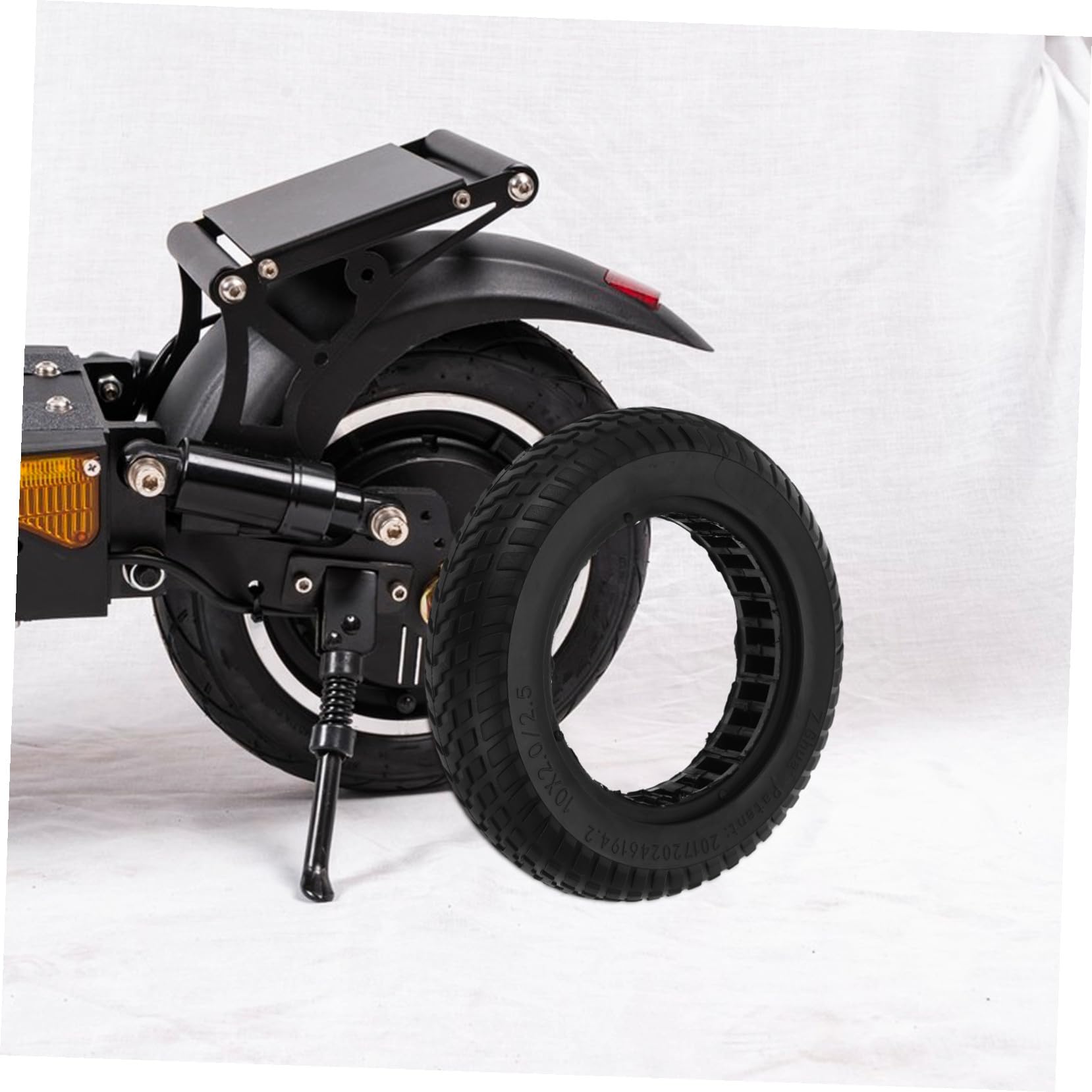 Pneu de Trottinette Électrique Pneu Plein Anti-crevaison Caoutchouc Alvéolé Absorbant les Chocs pour Trottinette Polyvalente