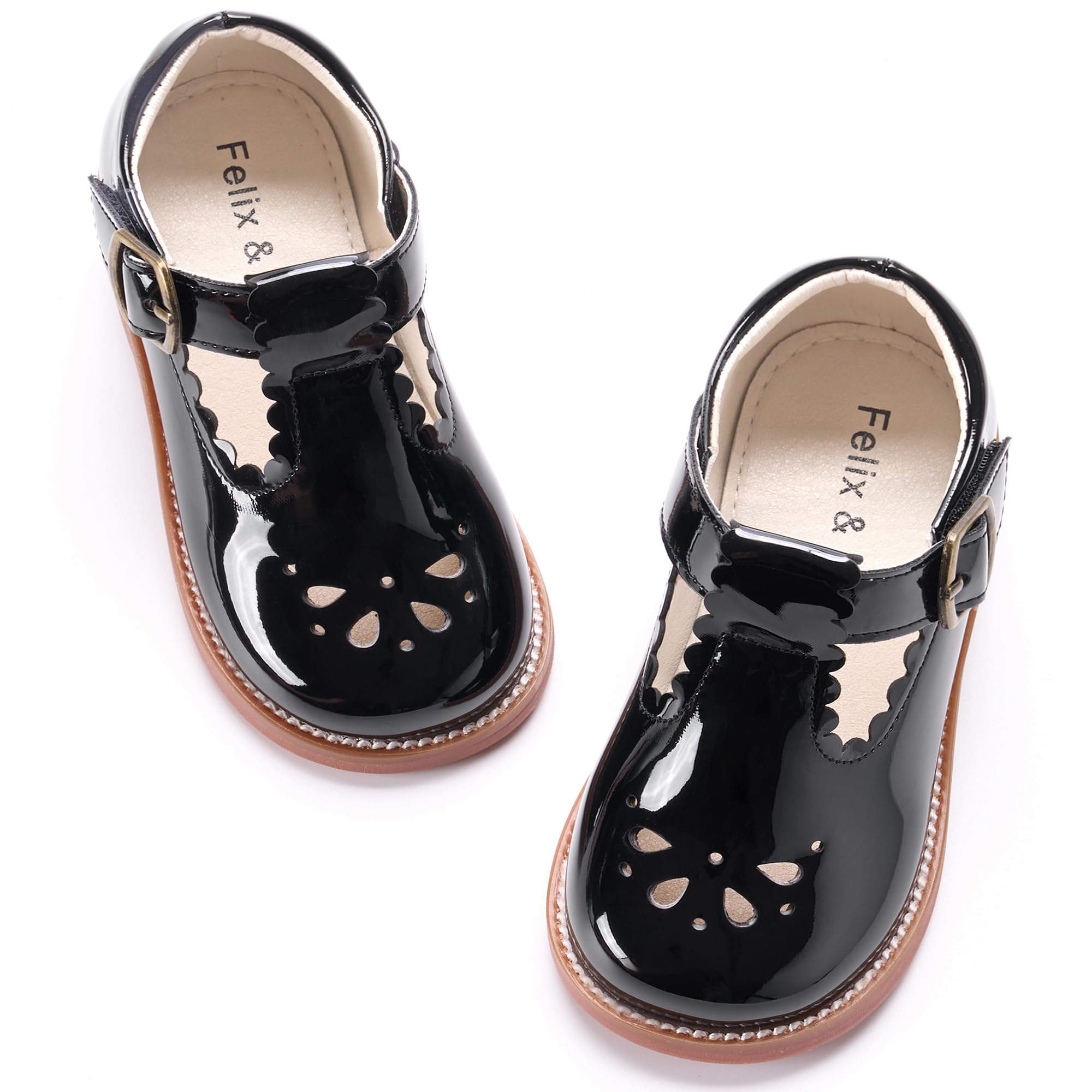 Felix & Flora Toddler Little Girl Mary Jane Dress Shoes - Ballet Flats for Girl Party School Shoes — view 63