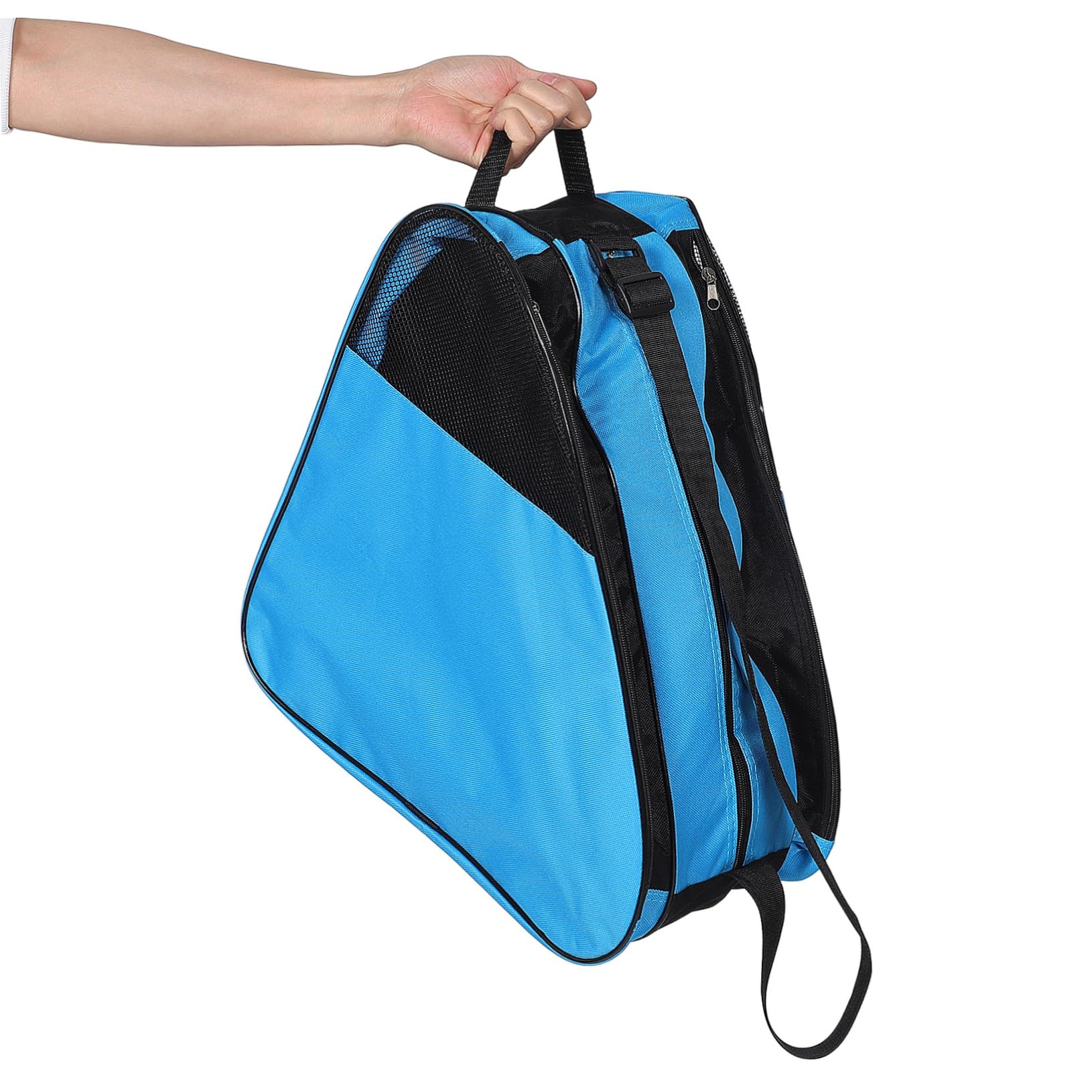 borsa per pattini a rotelle borsa a tracolla a borsa per scarpe a rotelle borsa per scarpe da skate pattini per le donne portarulli Panno Oxford Black