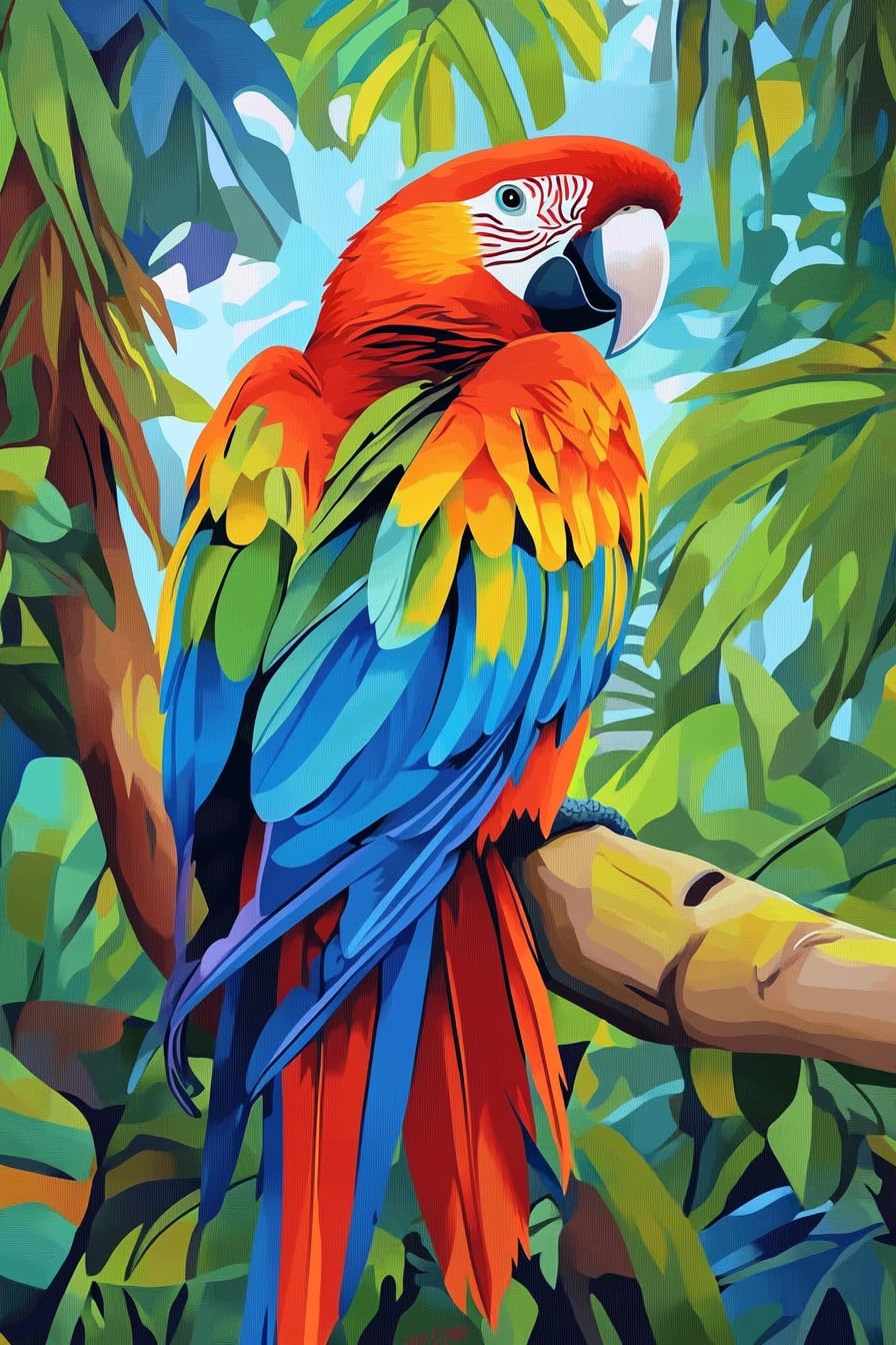 MAVINNE 5D Diamond Painting Animal Kits for Adults, DIY Diamond Art Kits with Full Drill Rhinestone Crystal, Cross Stitch Embroidery Kit, Home Wall Decor, Gift - 30x40 cm B49