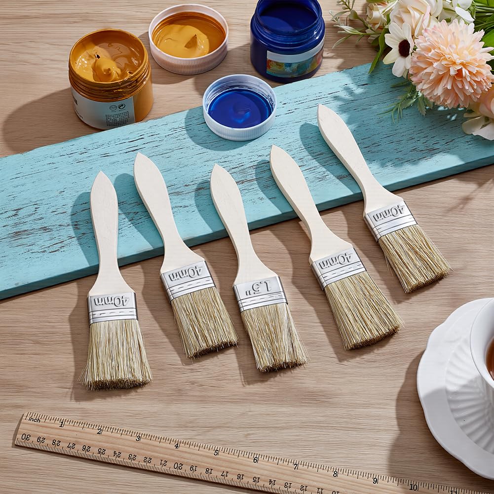 Juego de 150 pinceles de pintura de virutas, 3,4 cm, multiuso, para pintar manchas, barnices, paredes de pegamento y superficies de madera